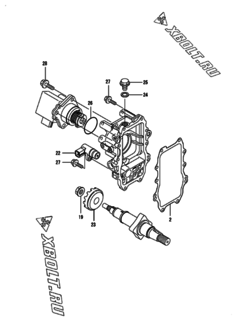  Двигатель Yanmar 4TNV98-ZGGK, узел -  Регулятор оборотов 