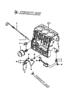  Двигатель Yanmar 3TNV70-PHB, узел -  Система смазки 