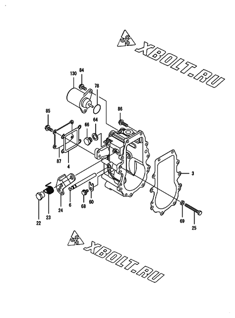  Регулятор оборотов двигателя Yanmar 4TNV88-BPIKA1