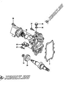  Двигатель Yanmar 4TNV98-ZNSAD, узел -  Регулятор оборотов 