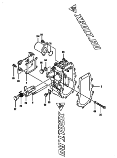  Двигатель Yanmar 4TNV84T-BGGEH, узел -  Регулятор оборотов 