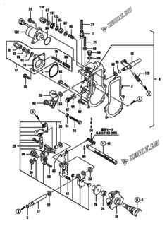  Двигатель Yanmar 3TNV76-GPGE, узел -  Регулятор оборотов 
