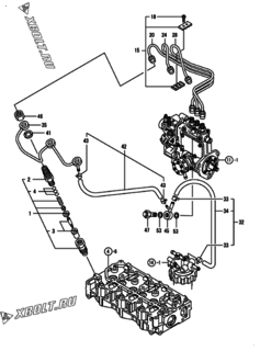  Двигатель Yanmar 3TNV76-GPGE, узел -  Форсунка 