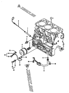  Двигатель Yanmar 3TNV76-DST, узел -  Система смазки 