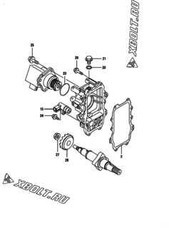  Двигатель Yanmar 4TNV98-ZPLYS, узел -  Регулятор оборотов 