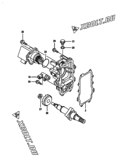  Двигатель Yanmar 4TNV98T-ZGKL, узел -  Регулятор оборотов 