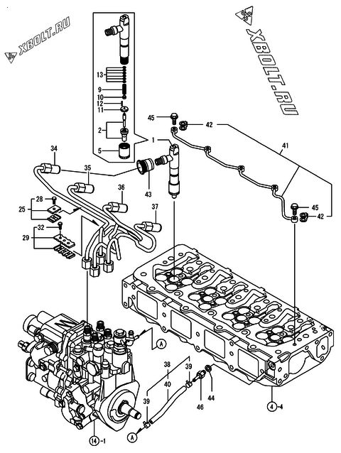  Форсунка двигателя Yanmar 4TNV84T-DSA01