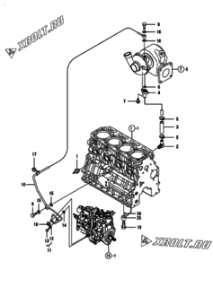  Двигатель Yanmar 4TNV84T-BGKM, узел -  Система смазки 