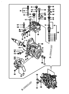  Двигатель Yanmar 3TNV82A-BDYE, узел -  Топливный насос высокого давления (ТНВД) 
