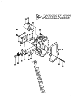  Двигатель Yanmar 4TNV88-BDSAT, узел -  Регулятор оборотов 