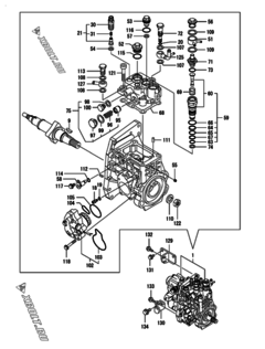  Двигатель Yanmar 4TNV98-GGEC, узел -  Топливный насос высокого давления (ТНВД) 