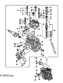  Двигатель Yanmar 4TNV98T-GGE2, узел -  Топливный насос высокого давления (ТНВД) 