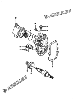  Двигатель Yanmar 4TNV84T-ZDSA2D, узел -  Регулятор оборотов 