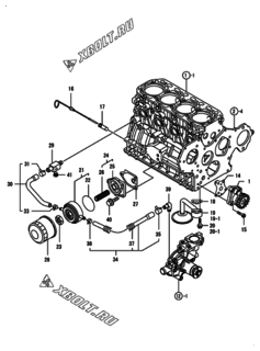  Двигатель Yanmar 4TNV84T-ZDSA3DT, узел -  Система смазки 