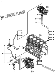  Двигатель Yanmar 4TNV84T-ZDSA3D, узел -  Система смазки 