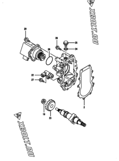  Двигатель Yanmar 4TNV84T-ZDSA3DT, узел -  Регулятор оборотов 