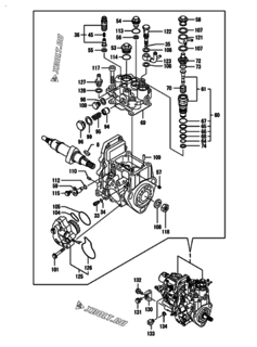  Двигатель Yanmar 3TNV82A-BDMHS, узел -  Топливный насос высокого давления (ТНВД) 