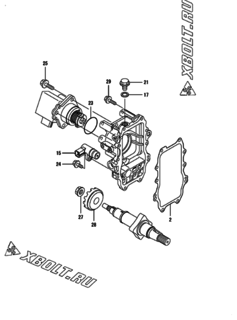  Двигатель Yanmar 4TNV98T-ZGPGE, узел -  Регулятор оборотов 