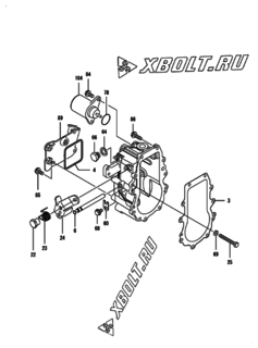  Двигатель Yanmar 3TNV84T-BGKM, узел -  Регулятор оборотов 