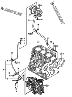  Двигатель Yanmar 3TNV84T-BKSAT, узел -  Система смазки 