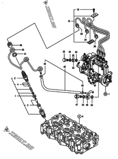  Двигатель Yanmar 3TNV76-XGZ, узел -  Форсунка 