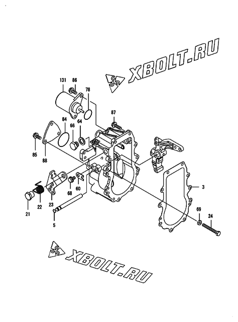  Регулятор оборотов двигателя Yanmar 3TNV84T-BMCU