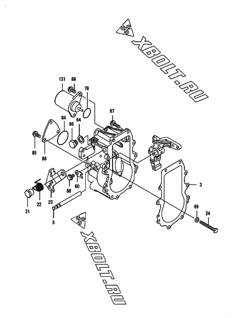  Регулятор оборотов двигателя Yanmar 4TNV84T-BPCU