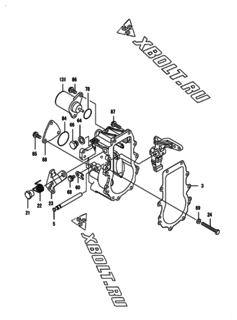  Двигатель Yanmar 4TNV84T-BPCU, узел -  Регулятор оборотов 