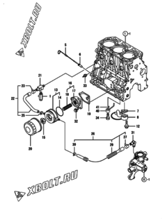  Двигатель Yanmar 3TNV84T-BGMG, узел -  Система смазки 