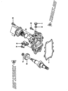 Двигатель Yanmar 4TNV98T-ZNTG, узел -  Регулятор оборотов 