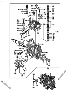  Двигатель Yanmar 3TNV82A-GKL, узел -  Топливный насос высокого давления (ТНВД) 