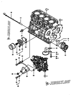  Двигатель Yanmar 4TNV88-BPGZ, узел -  Система смазки 