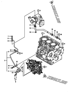  Двигатель Yanmar 3TNV84T-XKMR, узел -  Система смазки 