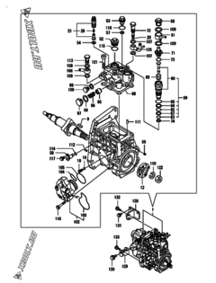  Двигатель Yanmar 4TNV106-GAGR, узел -  Топливный насос высокого давления (ТНВД) 