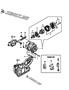  Двигатель Yanmar 4TNV106-GAGR, узел -  Генератор 