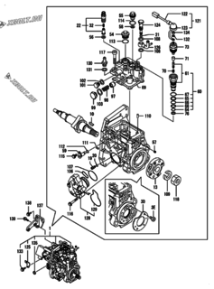  Двигатель Yanmar 4TNV98-ESDBK, узел -  Топливный насос высокого давления (ТНВД) 