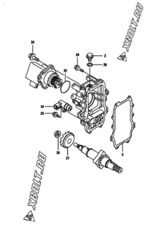  Двигатель Yanmar 4TNV98-ESDBK, узел -  Регулятор оборотов 
