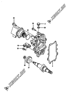  Двигатель Yanmar 4TNV98-EPHYBU, узел -  Регулятор оборотов 