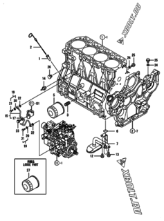  Двигатель Yanmar 4TNV94L-SYU, узел -  Система смазки 