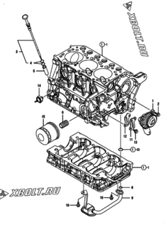  Двигатель Yanmar 3TNM72-GGET, узел -  Система смазки 