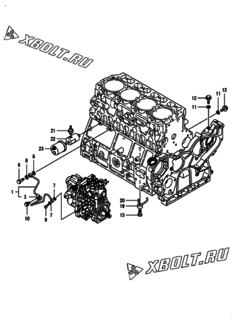  Двигатель Yanmar 4TNV106-GGB1BT, узел -  Система смазки 