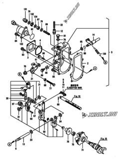  Двигатель Yanmar 3TNV76-NIME, узел -  Регулятор оборотов 