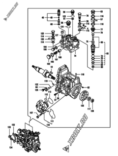  Двигатель Yanmar 4TNV84T-BGGET, узел -  Топливный насос высокого давления (ТНВД) 