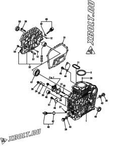  Двигатель Yanmar L100V6EZ2C1HAML, узел -  Блок цилиндров 