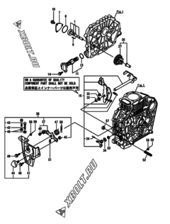  Двигатель Yanmar L100N6CC1T1CAS1, узел -  Масляный насос 