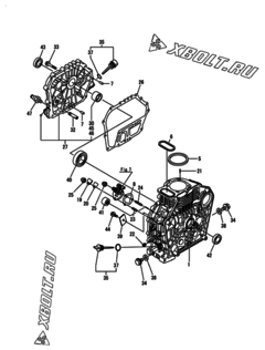  Двигатель Yanmar L100N5EJ2C9HAPR, узел -  Блок цилиндров 