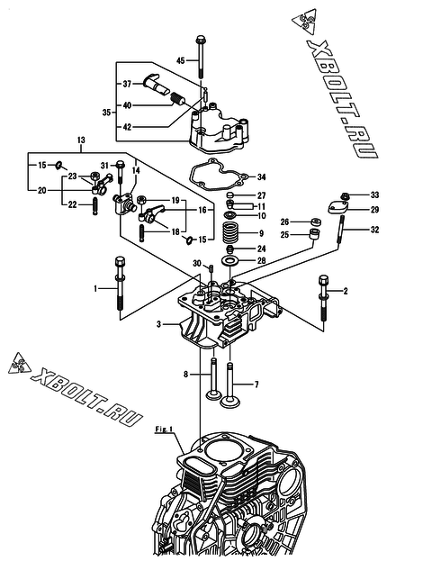  Головка блока цилиндров (ГБЦ) двигателя Yanmar L70N6AJ8R2AAPC