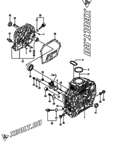  Двигатель Yanmar L70N5EA1C1CAID, узел -  Блок цилиндров 