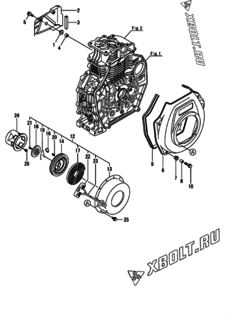  Двигатель Yanmar L70N5EJ0C1HAPR, узел -  Пусковое устройство 