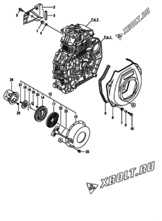  Двигатель Yanmar L70N5EJ0C1EAPR, узел -  Пусковое устройство 